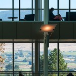 Sweeping vistas of the Okanagan Valley greet students studying on the bridges connecting classroom and office towers of the Engineering, Education and Management building at UBC’s Okanagan campus. Martin Dee Photograph