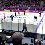 The view from the press tribune as Russia squared off against the USA at Bolshoy Ice Dome.