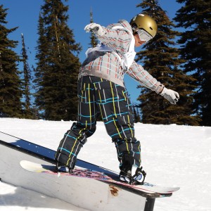 A member of the First Nations Snowboard Team