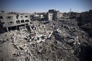 Gaza City, 2014. This destruction is legal according to Israeli war lawyers.