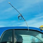 A car with a mobile sensor attached to the roof measures carbon dioxide levels as it drives through Vancouver. Credit: Joseph Lee, University of British Columbia.