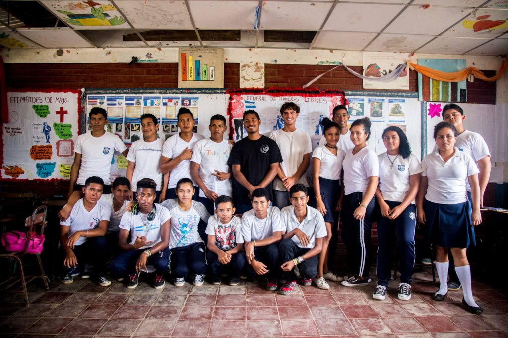 Marsaglia with local students