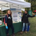 Dr. Tara Moreau, UBC Botanical Garden Associate Director, Sustainability and Community Programs and intern Emily Rennalls at Apple Festival 2017. Credit: Ivana Zelenika