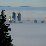 Metrotown in the fog. Credit: Dru/Flickr