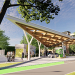 The renewable energy hub will transform an entire city block at UBC into a smart energy district, including the province’s first-ever hydrogen refuelling station for light- and heavy-duty vehicles. Credit: Dialog