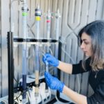 Fatemeh Asadi Zeidabadi, a PhD student in the UBC department of chemical and biological engineering and a student in Dr. Madjid Mohseni's group. Photo credit: Mohseni lab