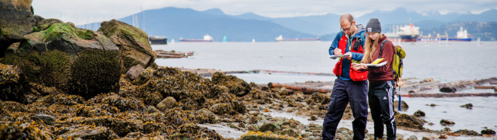 UBC researchers at work on the Vancouver shoreline